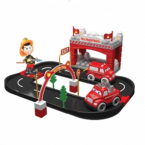 Игровой набор - Пожарная станция, 52 предмета (Terides, Т6-094)